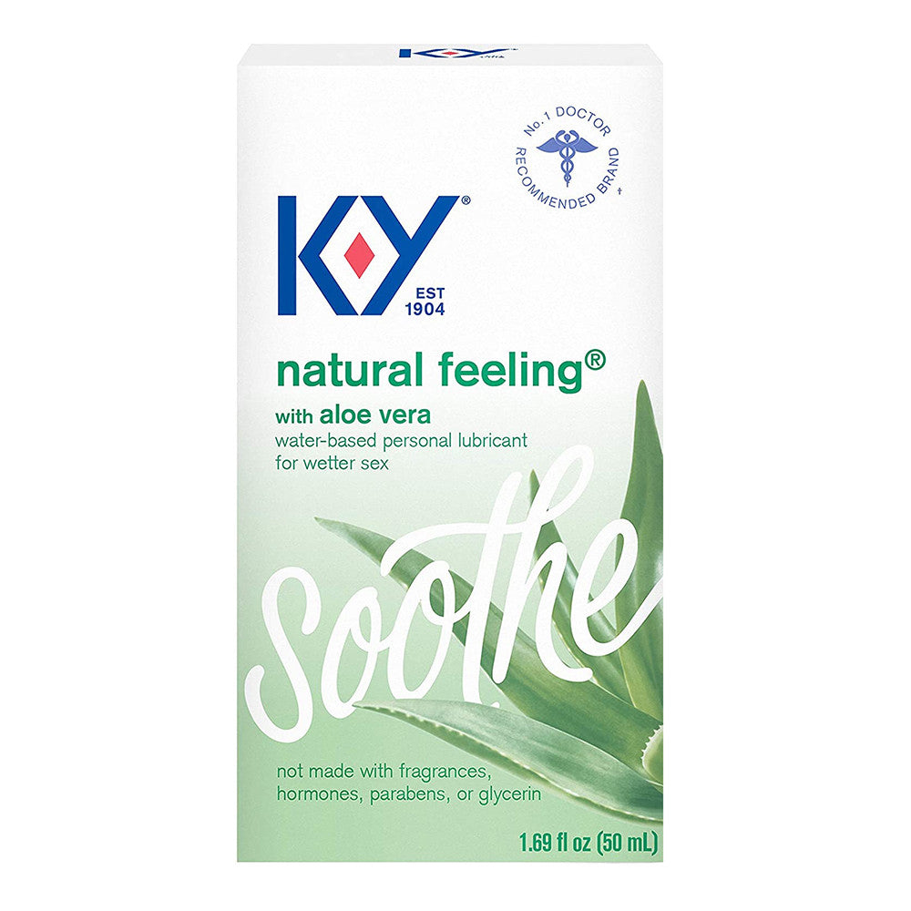 K Y Natural Feeling Water Based Lubricant With Aloe Vera, 1.69 Oz